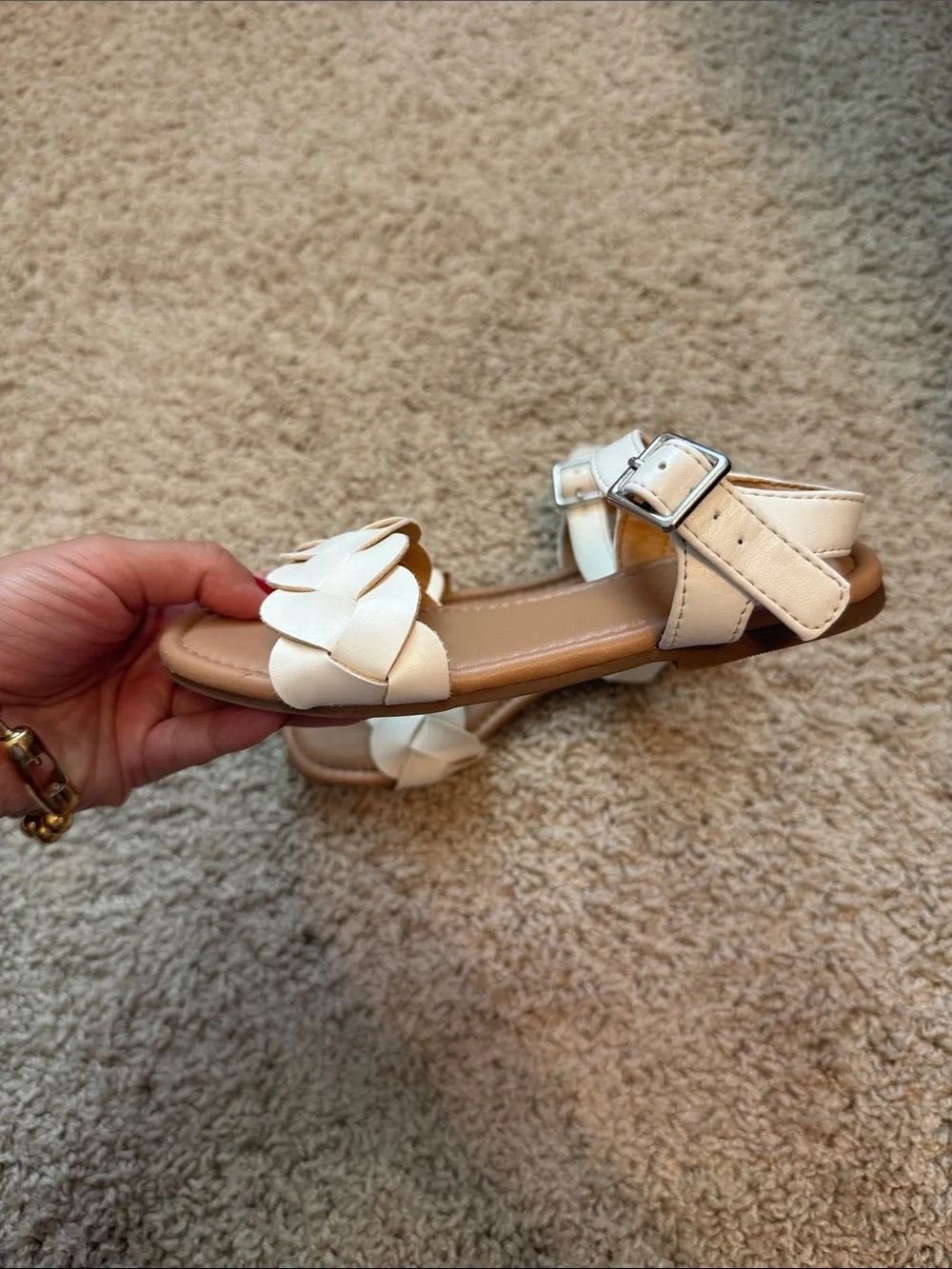 Old Navy Kids Braided Ivory Front Strap Sandals